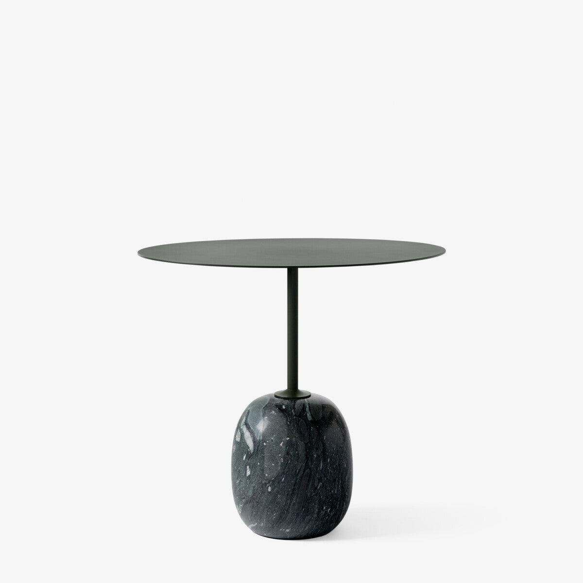 Lato Side Table LN9 Oval - Deep Green & Verde Grigio Marble