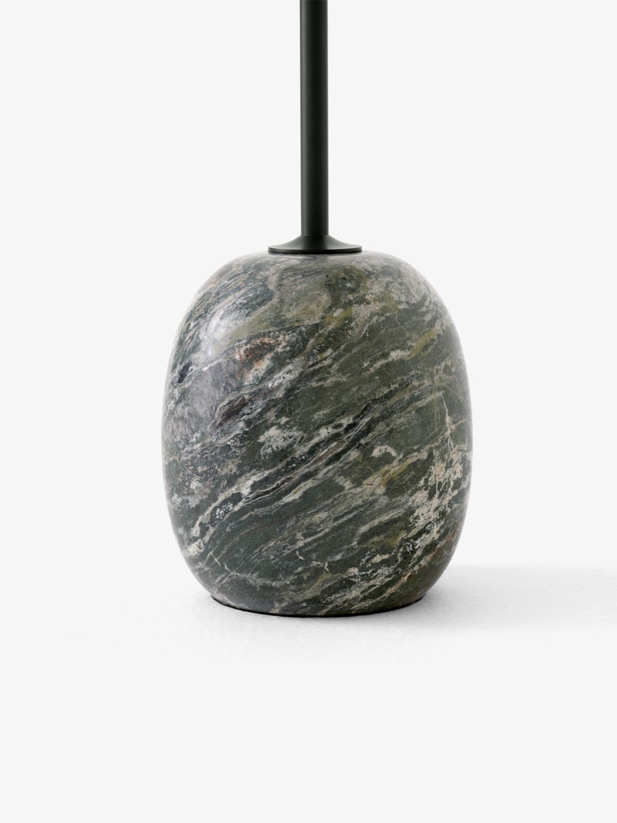 Lato Side Table LN9 Oval - Deep Green & Verde Alpi Marble