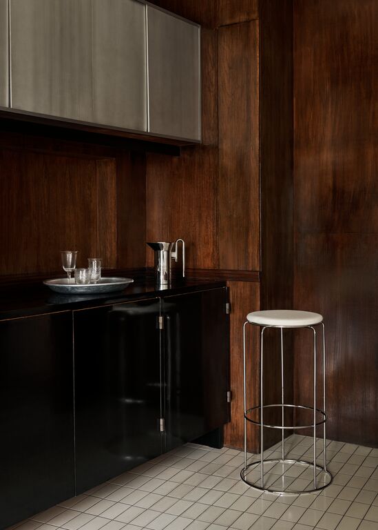 Scaun de bar Wire VP16 - Mirror Polished Steel
