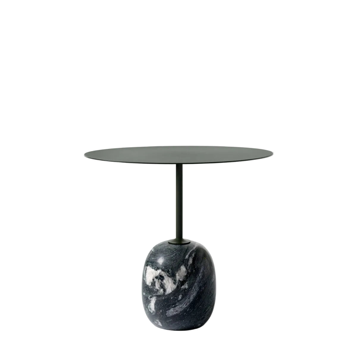 Lato Side Table LN9 Oval - Deep Green & Verde Grigio Marble