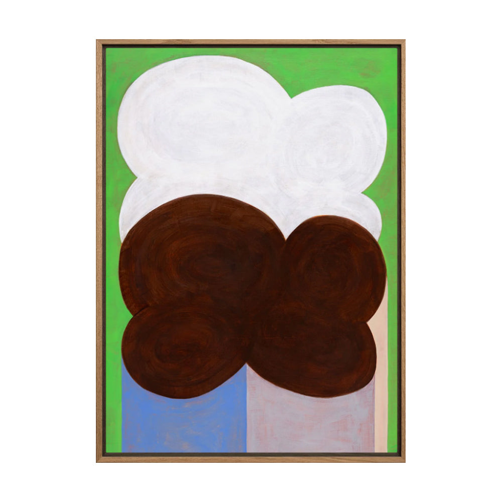 Canvas Toetiee, Cloud Stump, Oak wood frame