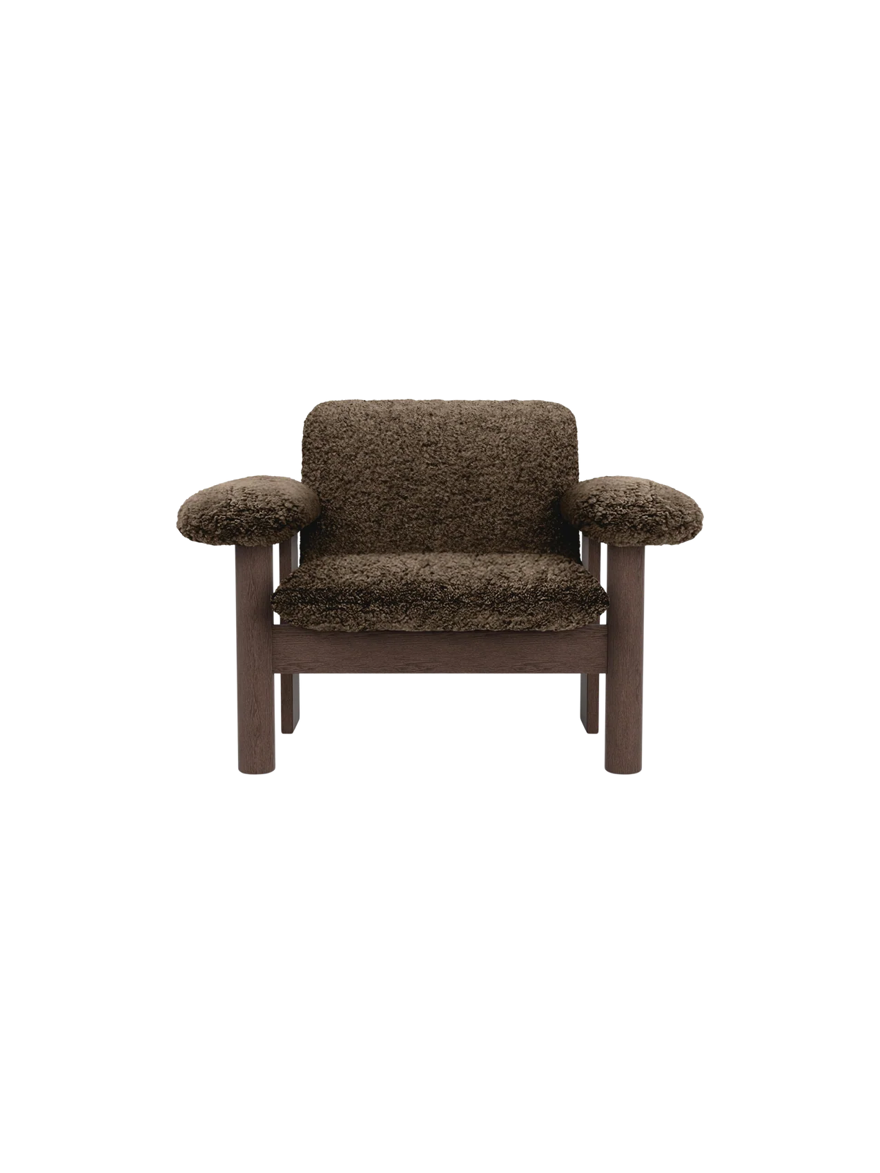 Brasilia Lounge Chair - Dark Stained Oak - Low Back