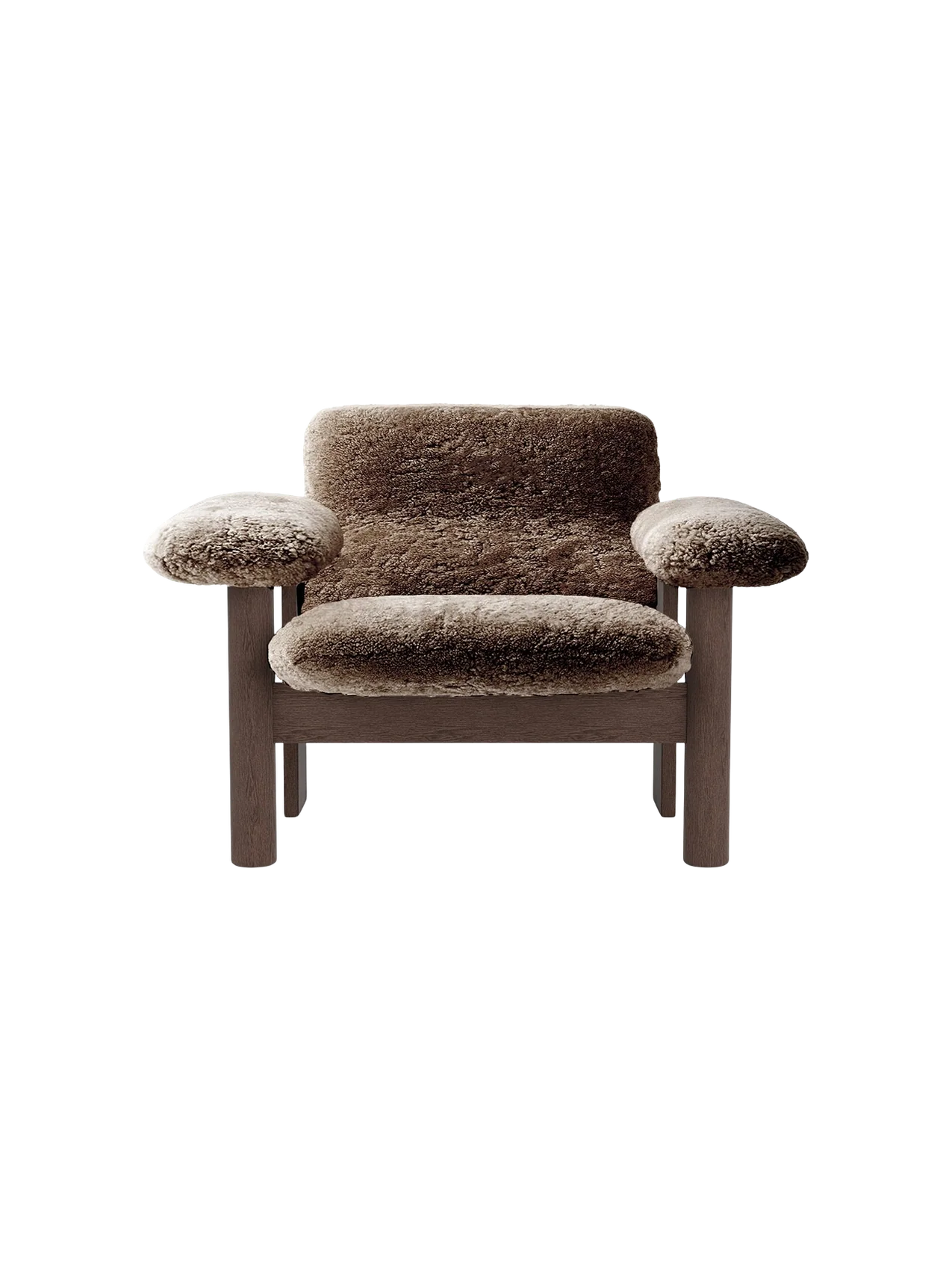 Brasilia Lounge Chair - Dark Stained Oak - Low Back