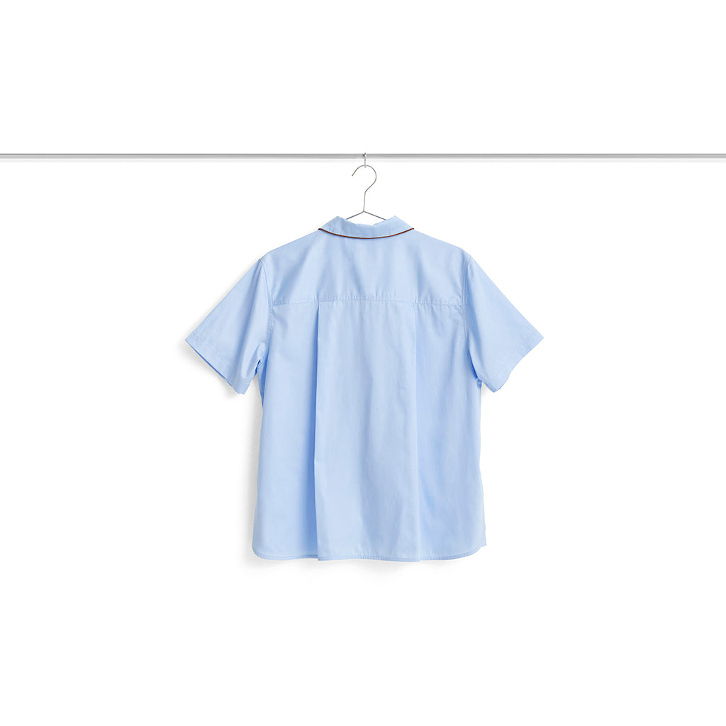 Outline Pyjama Shirt Short Sleeve - Soft blue