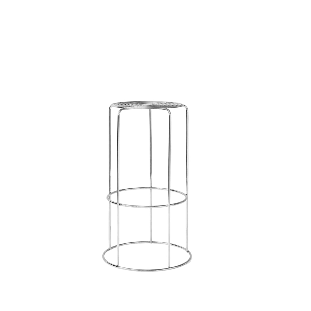Scaun de bar Wire VP16 - Mirror Polished Steel