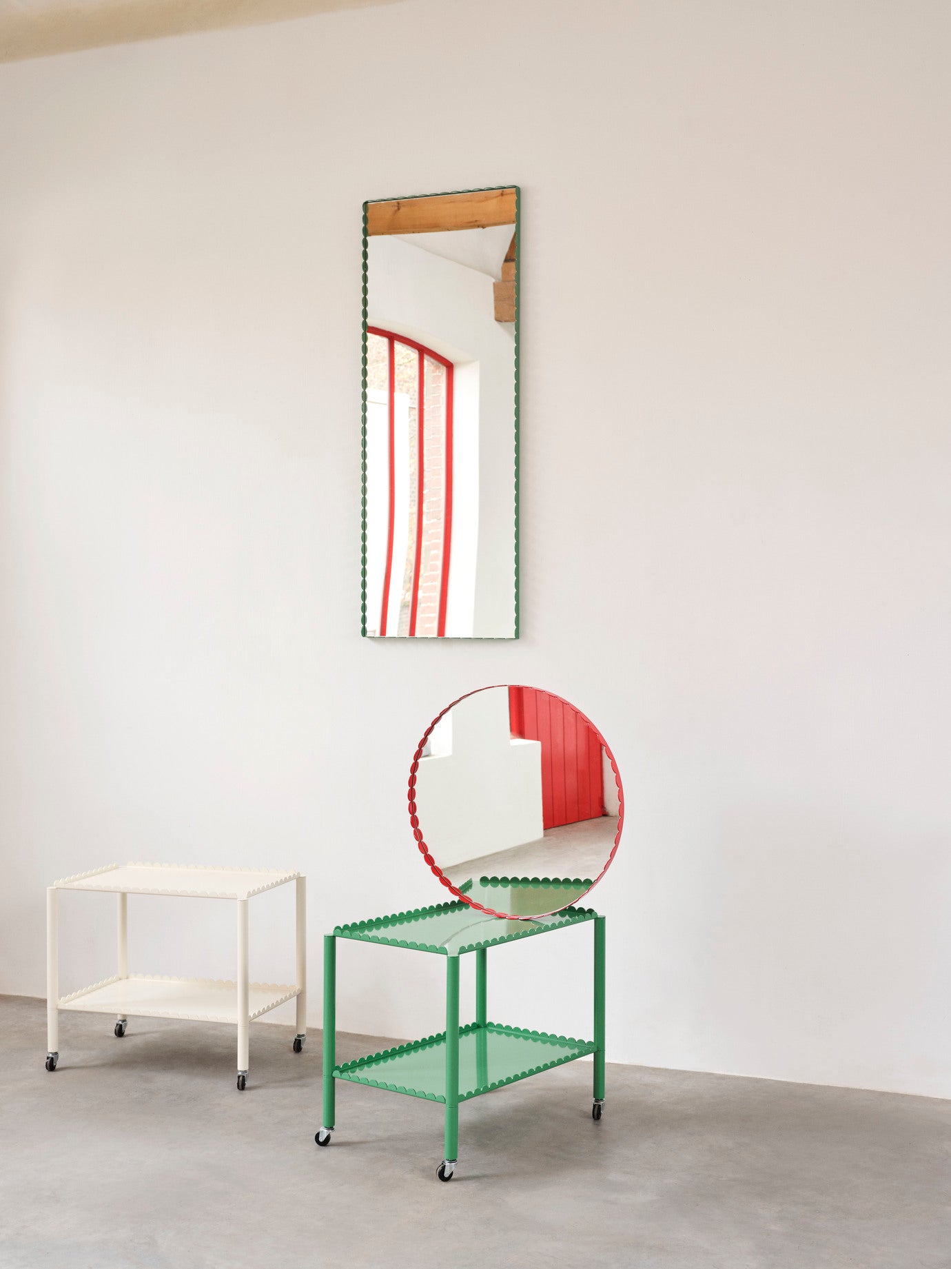 Arcs Mirror Rectangle M - Green