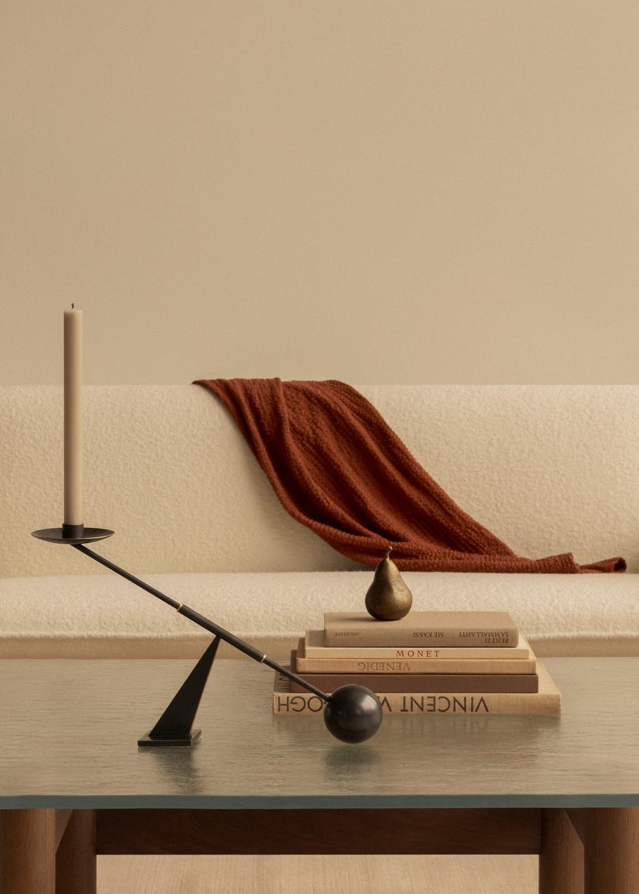 Interconnect Candle Holder Small - Bronzed Brass