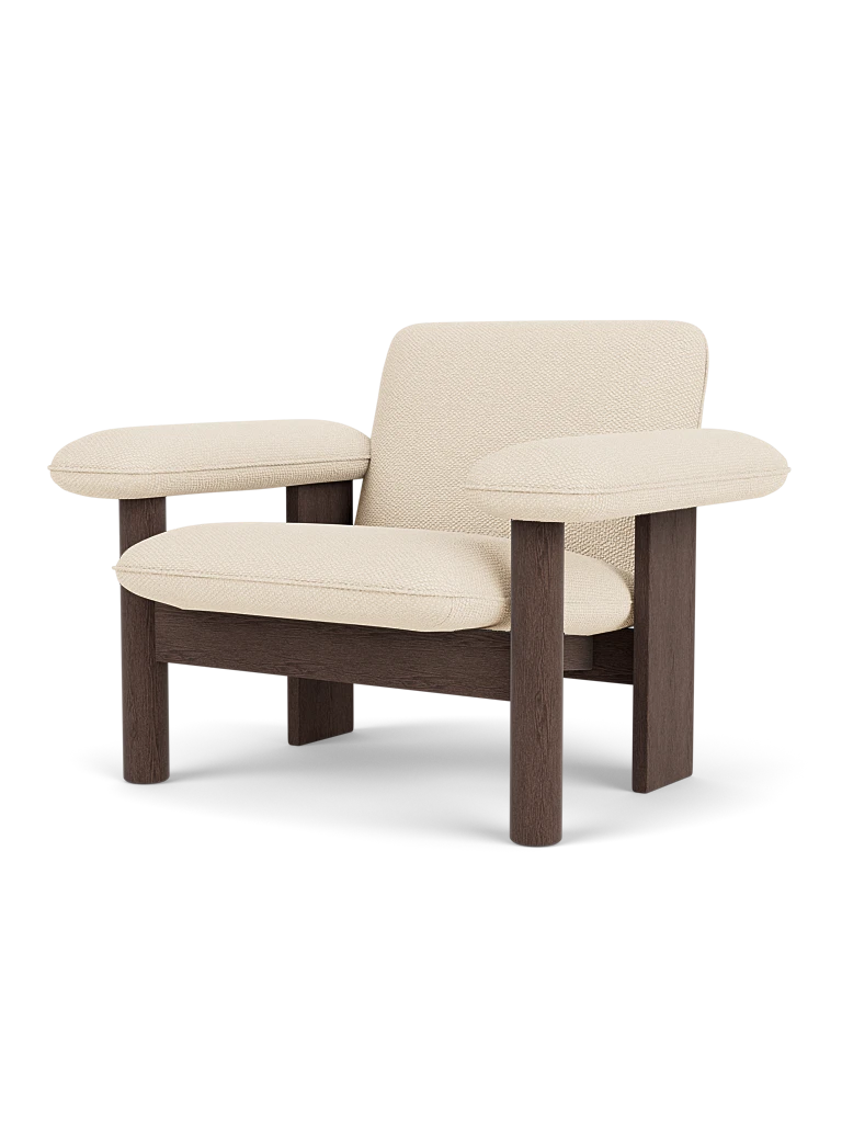Brasilia Lounge Chair - Dark Stained Oak - Low Back