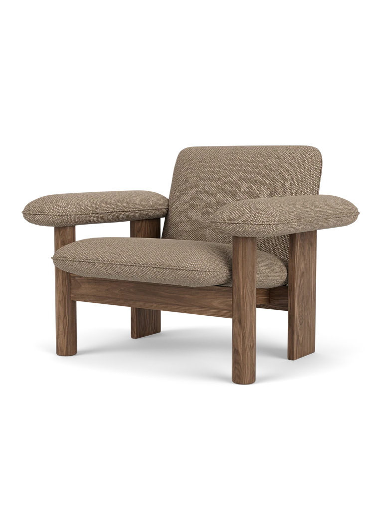 Brasilia Lounge Chair - Walnut - Low Back