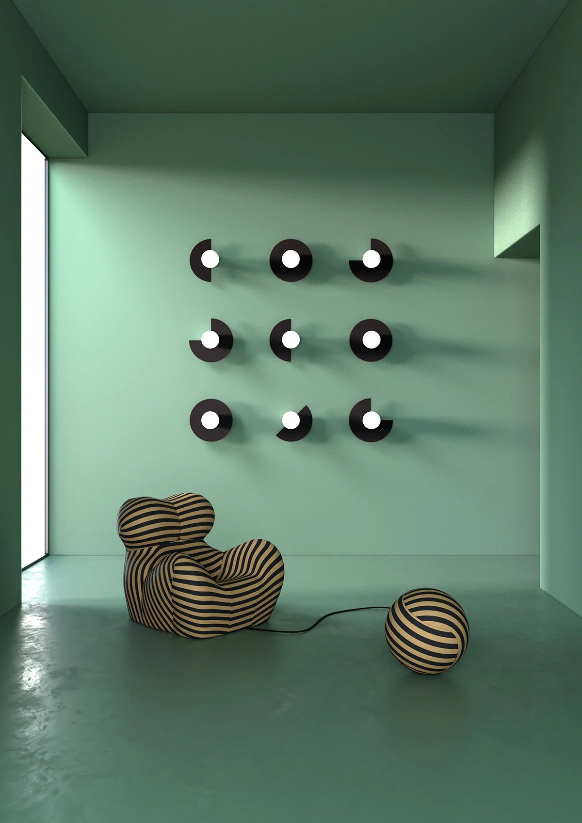 Candy Big Circle 180 S - Wall Lamp