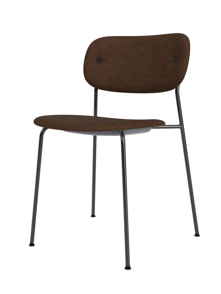 Co Dining Chair fully upholstered, Black Legs
