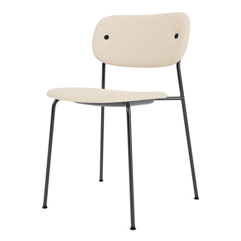 Co Dining Chair fully upholstered, Black Legs