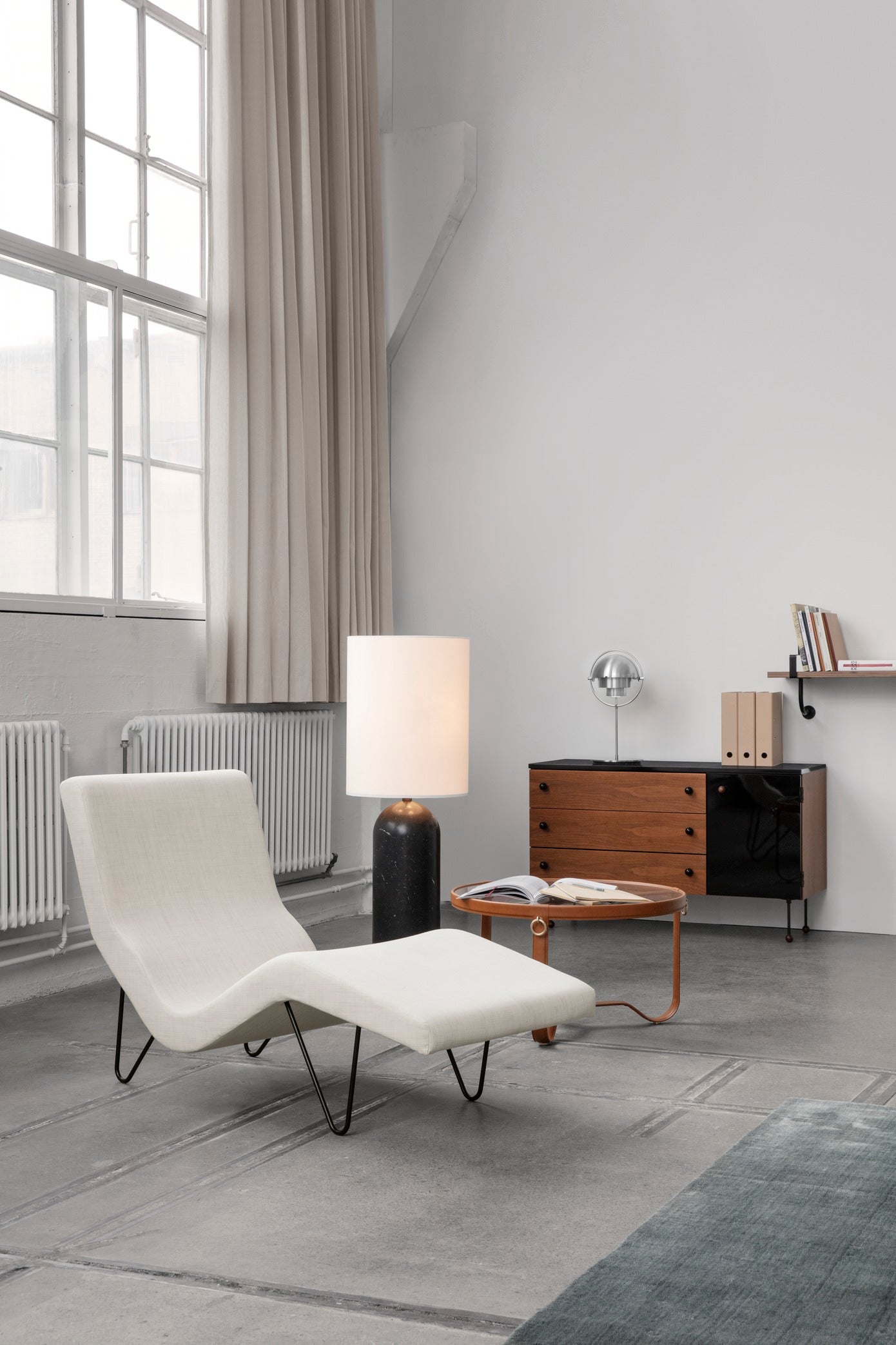 Adnet Coffee Table - Tan Leather