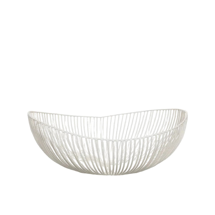 Basket oval white Meo