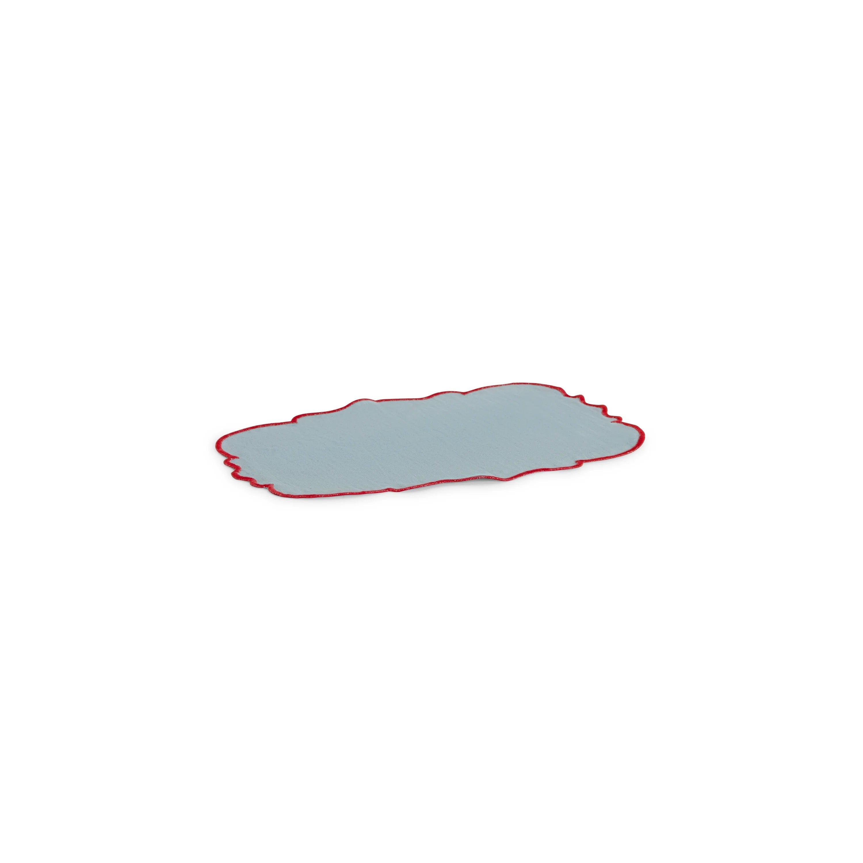 Set of 2 Scalloped Placemats - Light blue