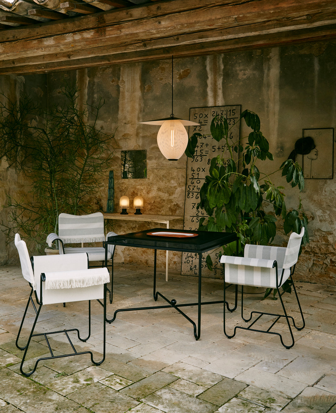 Satellite Outdoor Pendant - Cream White Semi Matt