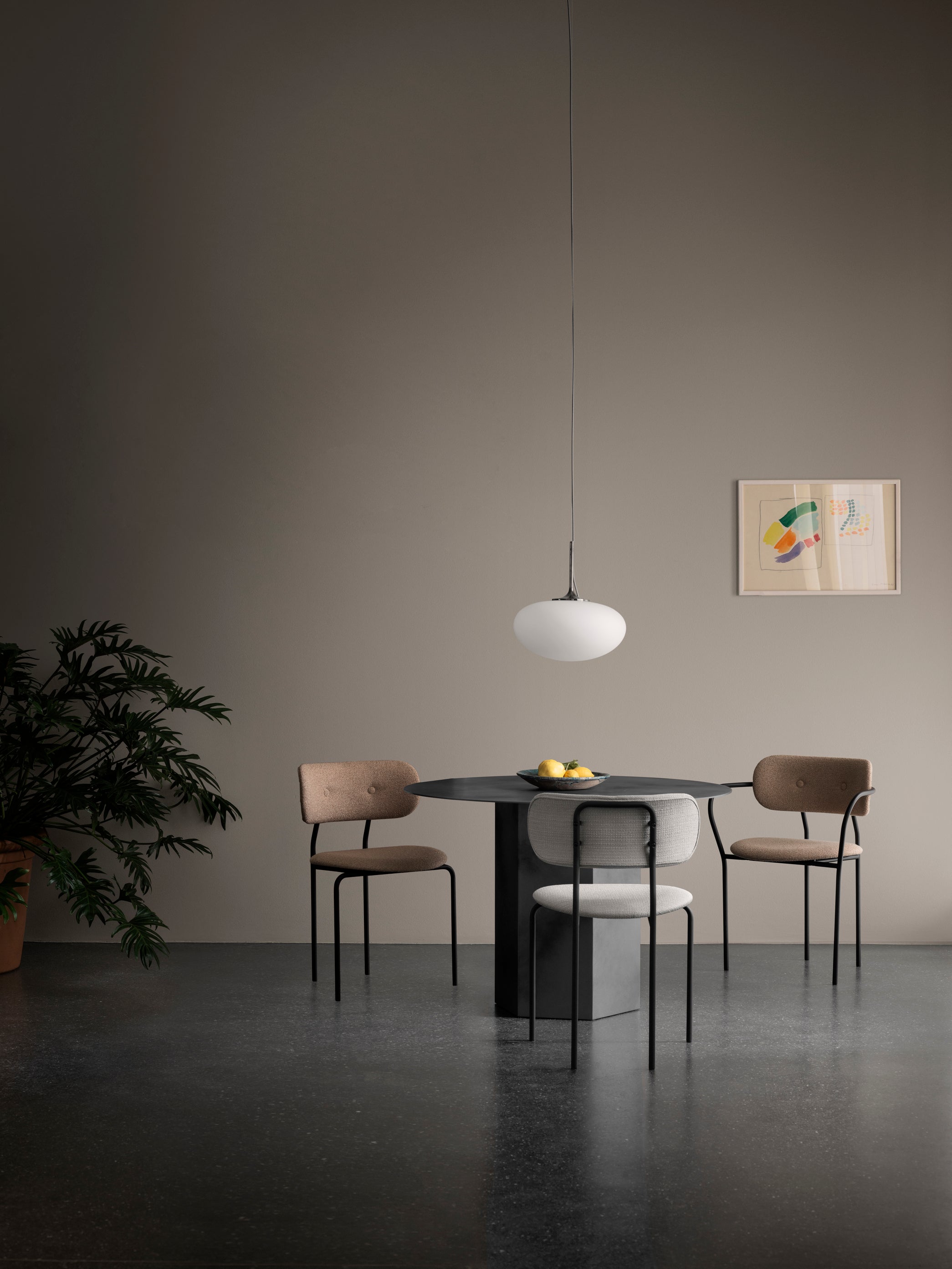 Epic Dining Table Round - Misty Gray Steel