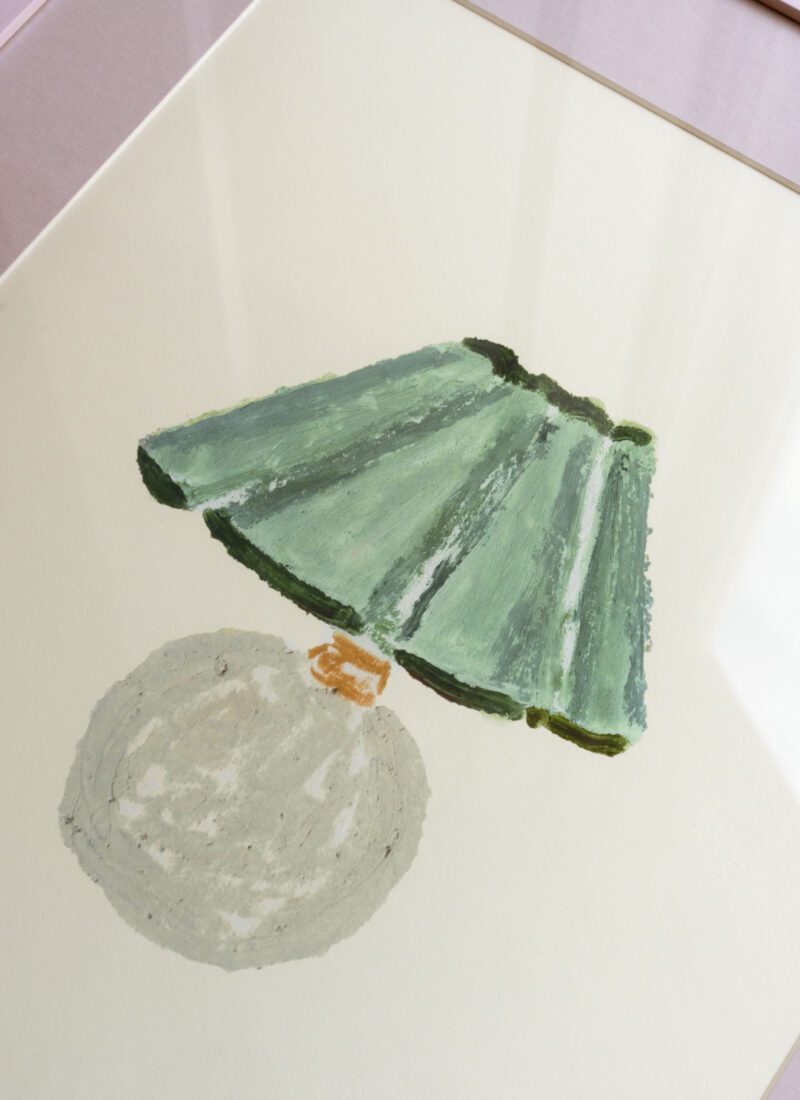 Isabelle Vandeplassche, Lamp 02, Lavender Passepartout, Lavender Wood Frame