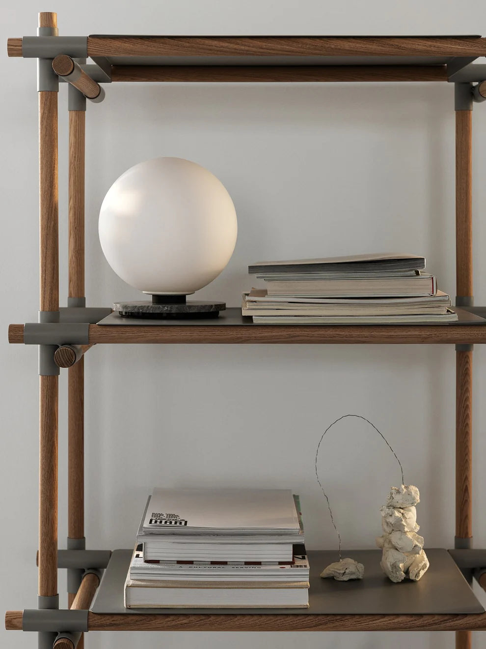 TR Bulb, Table / Wall Lamp - Grey Marble/ Matte Bulb