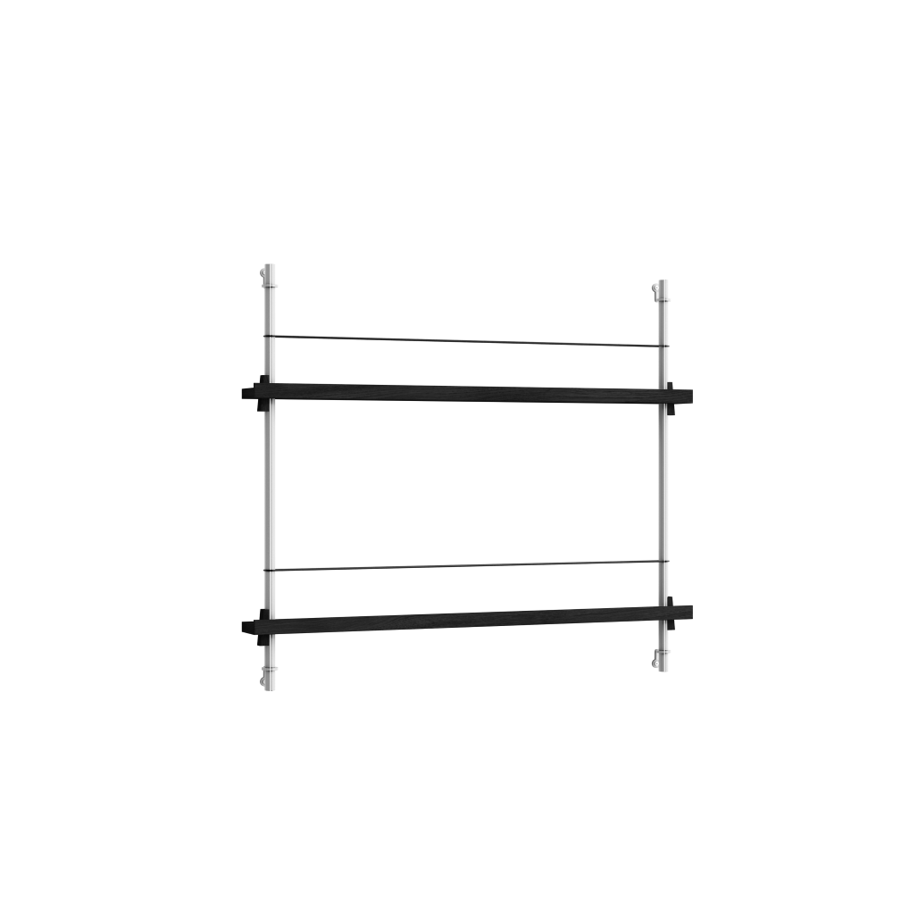 Magazine Shelving – Black/Stainless-Steel - MS.65.1