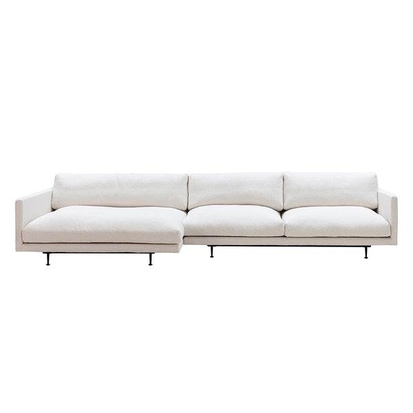Canapea Maho cu Chaiselongue Stanga, Tapițerie Boucle Cuddle 02