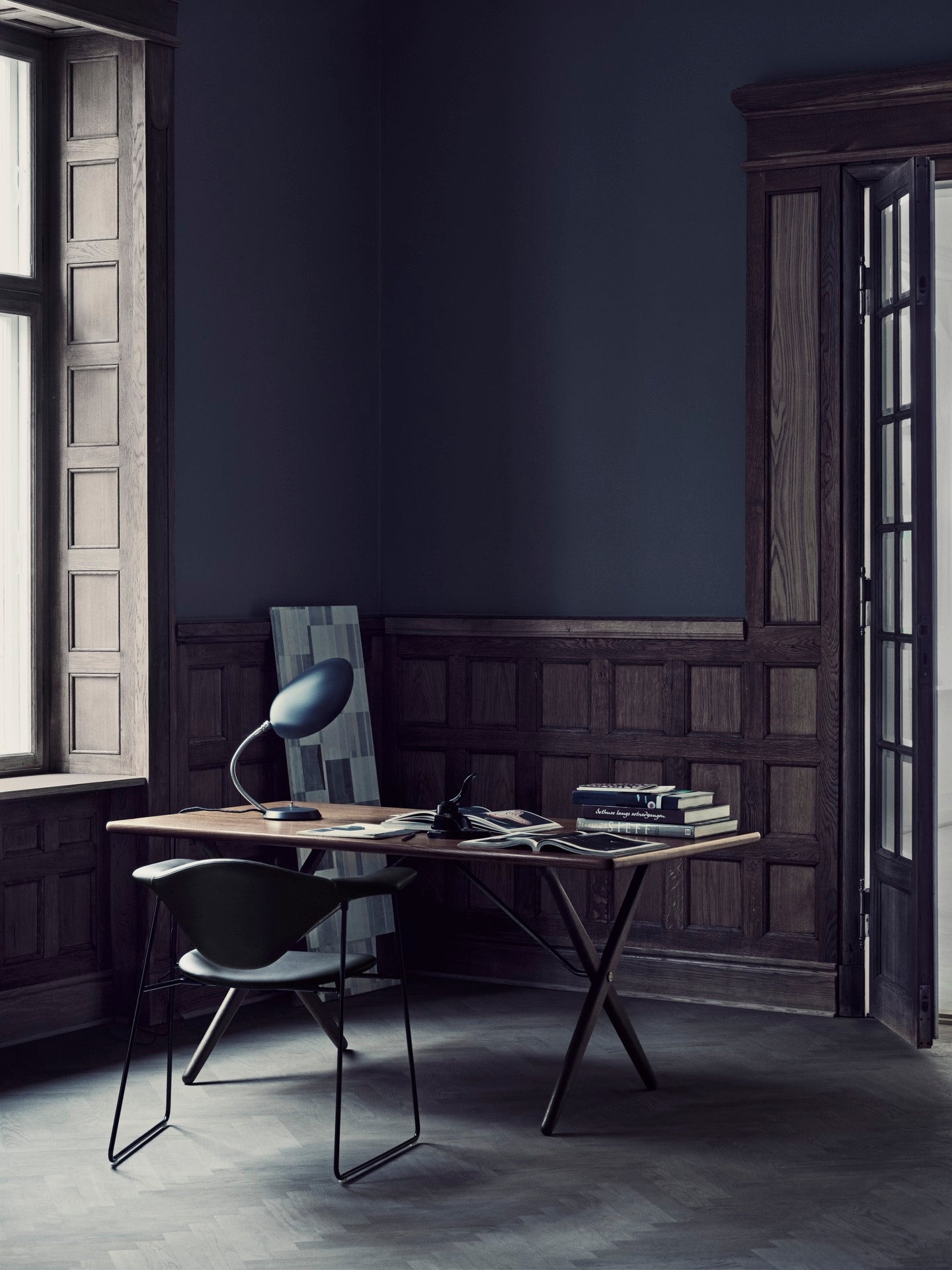Masculo Dining Chair Fully Upholstered - Sledge Base