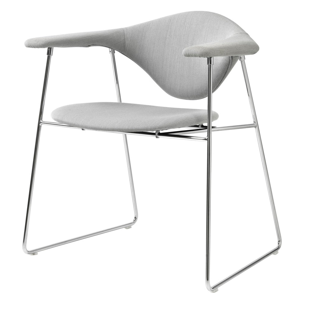 Masculo Dining Chair Fully Upholstered - Sledge Base