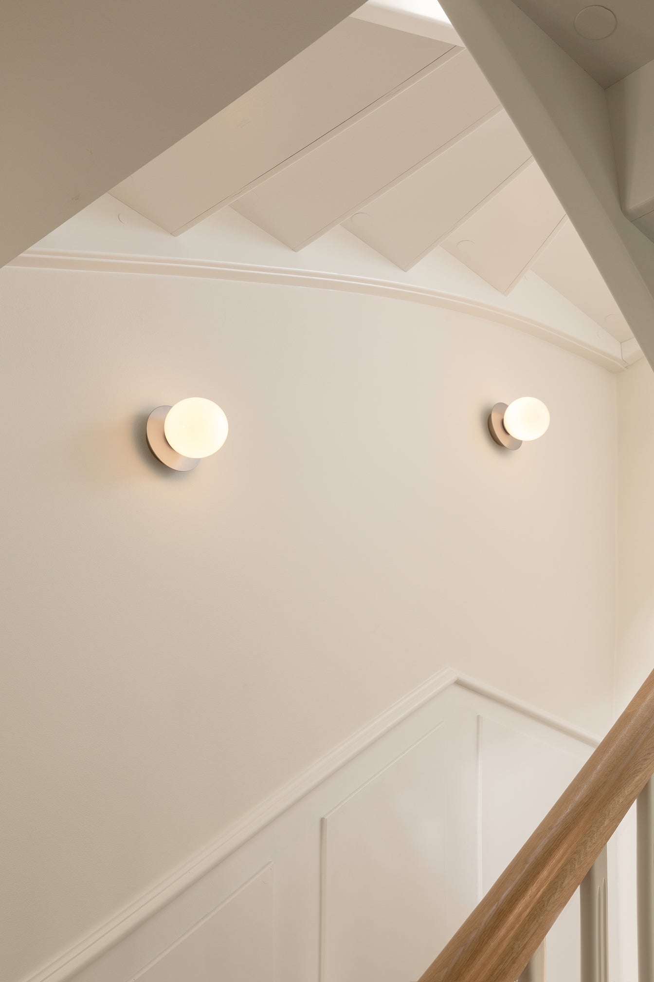 Wall / Ceiling Lamp Liila 1 - Light Silver - Opal White