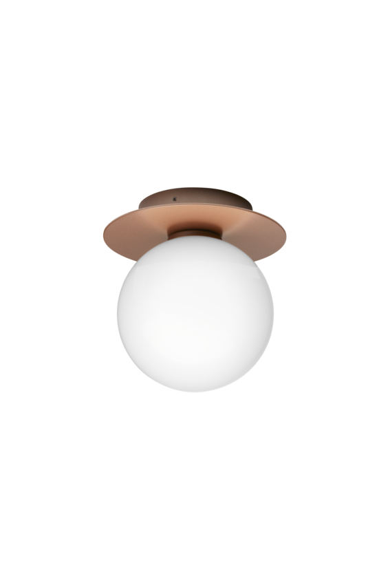 Outdoor Wall / Ceiling Lamp Liila 1 - Dark Bronze - Opal White