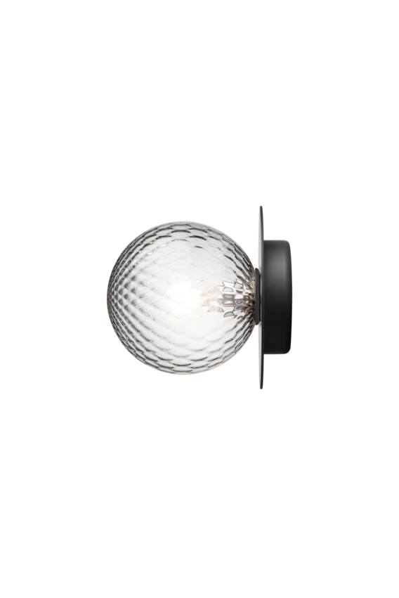 Wall / Ceiling Lamp Liila 1 - Black - Optic Clear