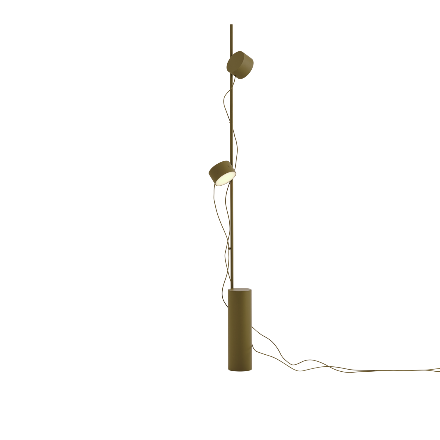 Post Floor Lamp - Brown Green