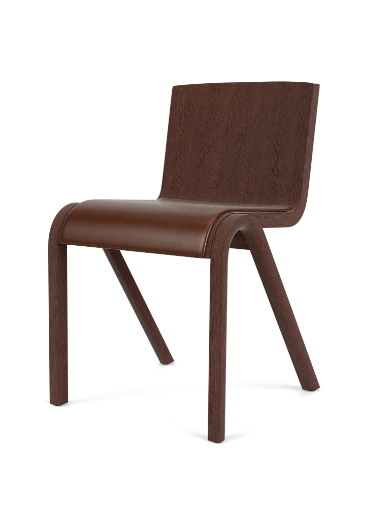 Ready Dining Chair - Red Stained Oak - Seat Upholstered