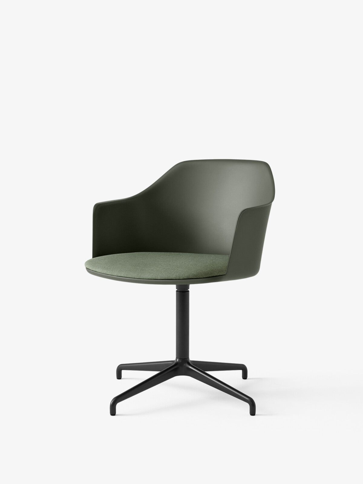 Rely Meeting Chair HW44 - 4-Star Swivel Base/Return - Seat Upholstered
