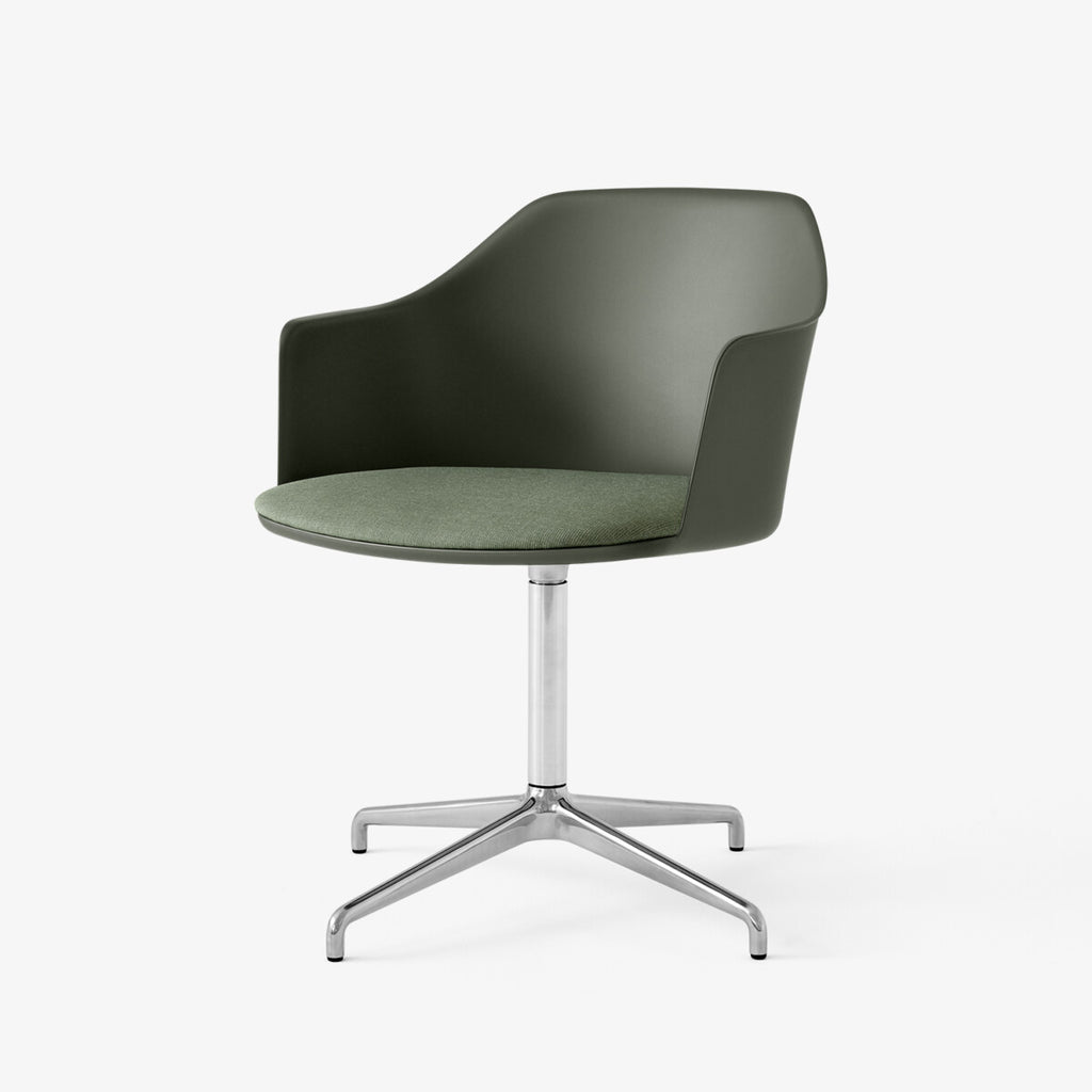 Rely Meeting Chair HW44 - 4-Star Swivel Base/Return - Seat Upholstered