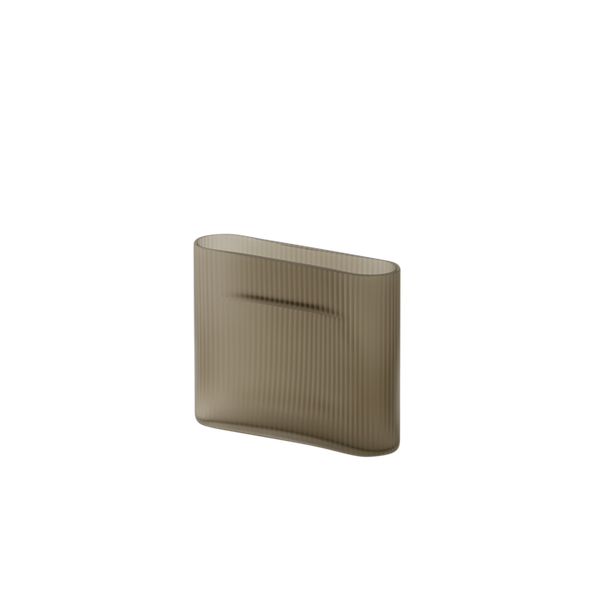 Vază Ridge - H16,5 - Taupe Frosted Glass