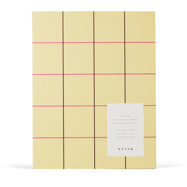 UMA Flat Lay Notebook - Large, Yellow Check