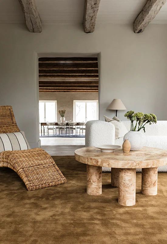 Solid Wool Rug -  Ochre