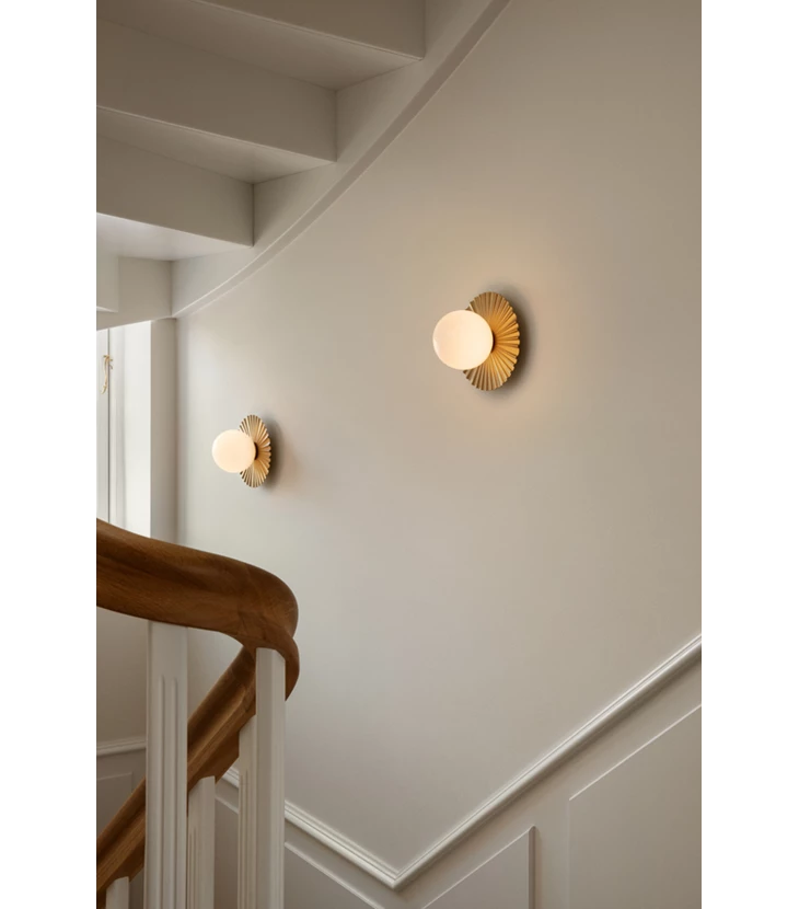 Wall / Ceiling Lamp Liila Muuse Small IP44, nordic gold / opal