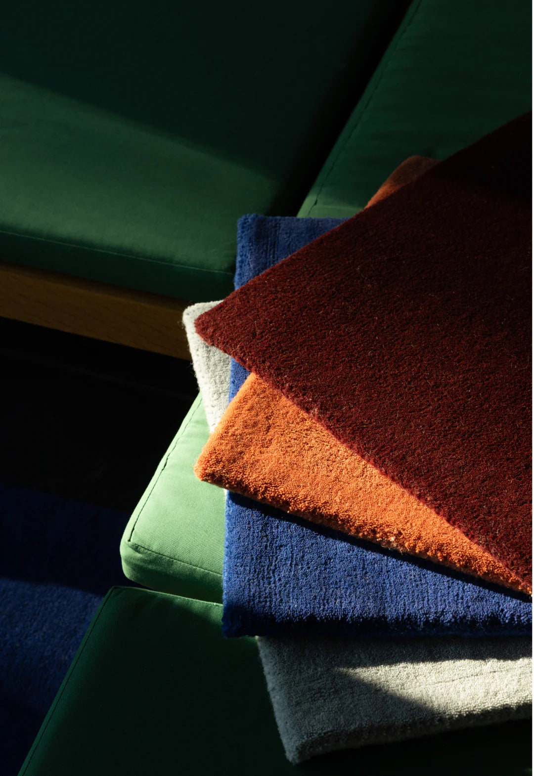 Solid Wool Rug -  Ruby Red