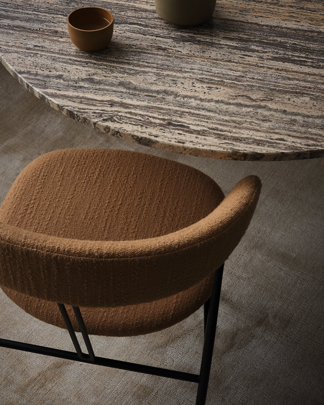Violin Dining Chair Fully Upholstered