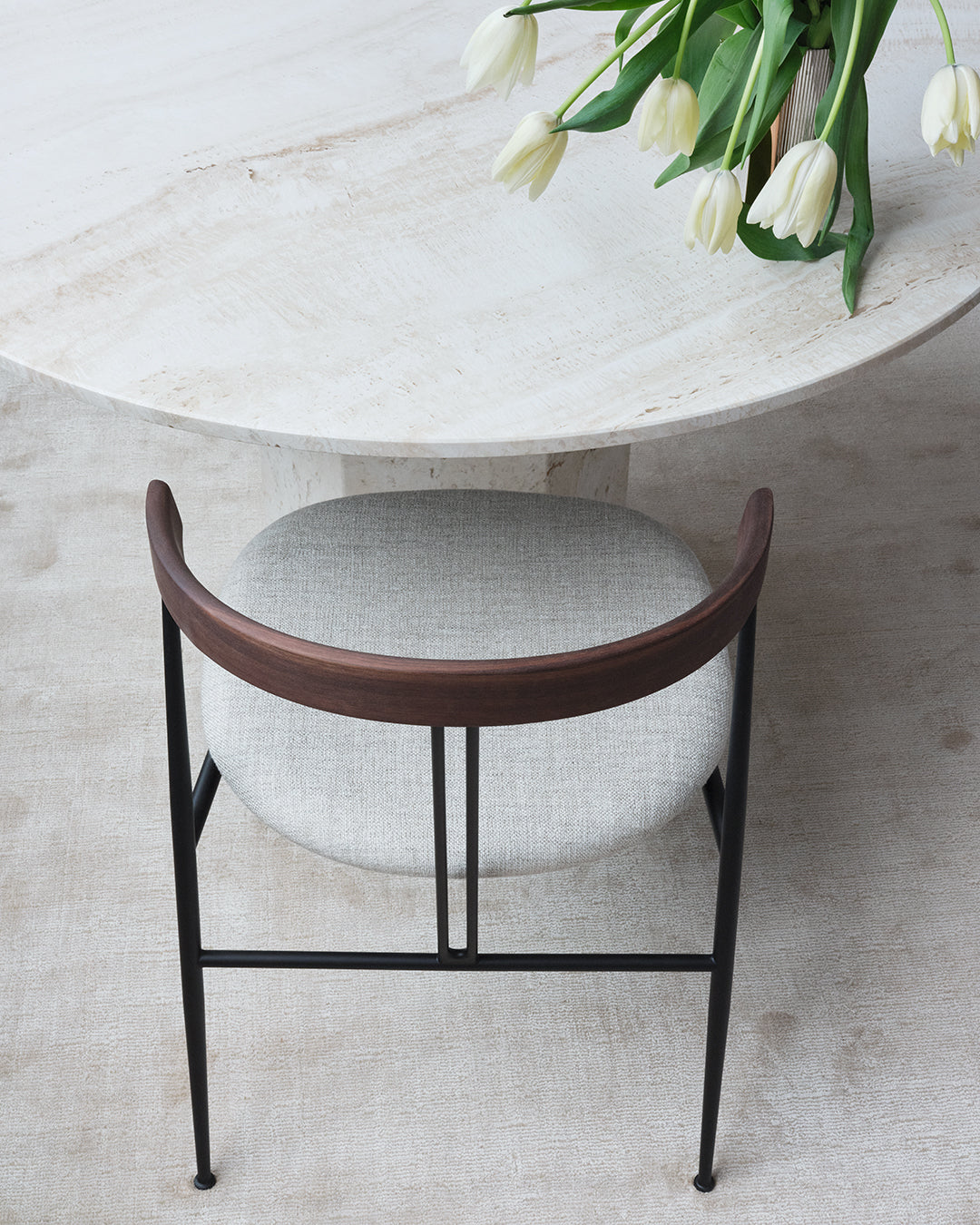 Violin Dining Chair Seat Upholstered