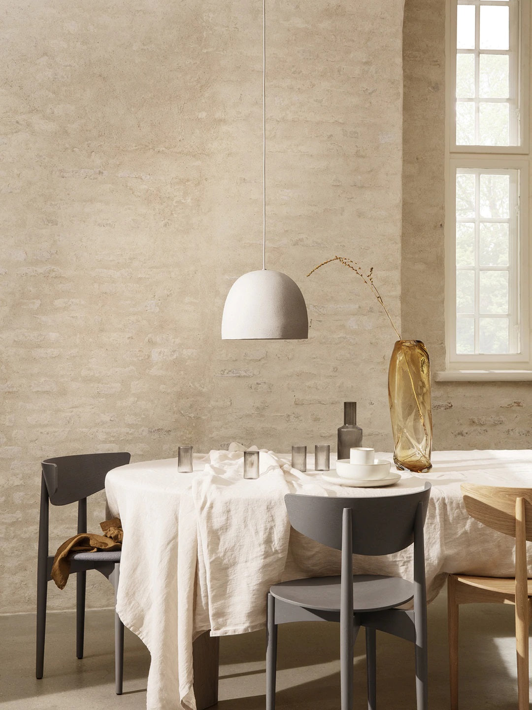 Herman Dining Chair Wood - Warm Grey