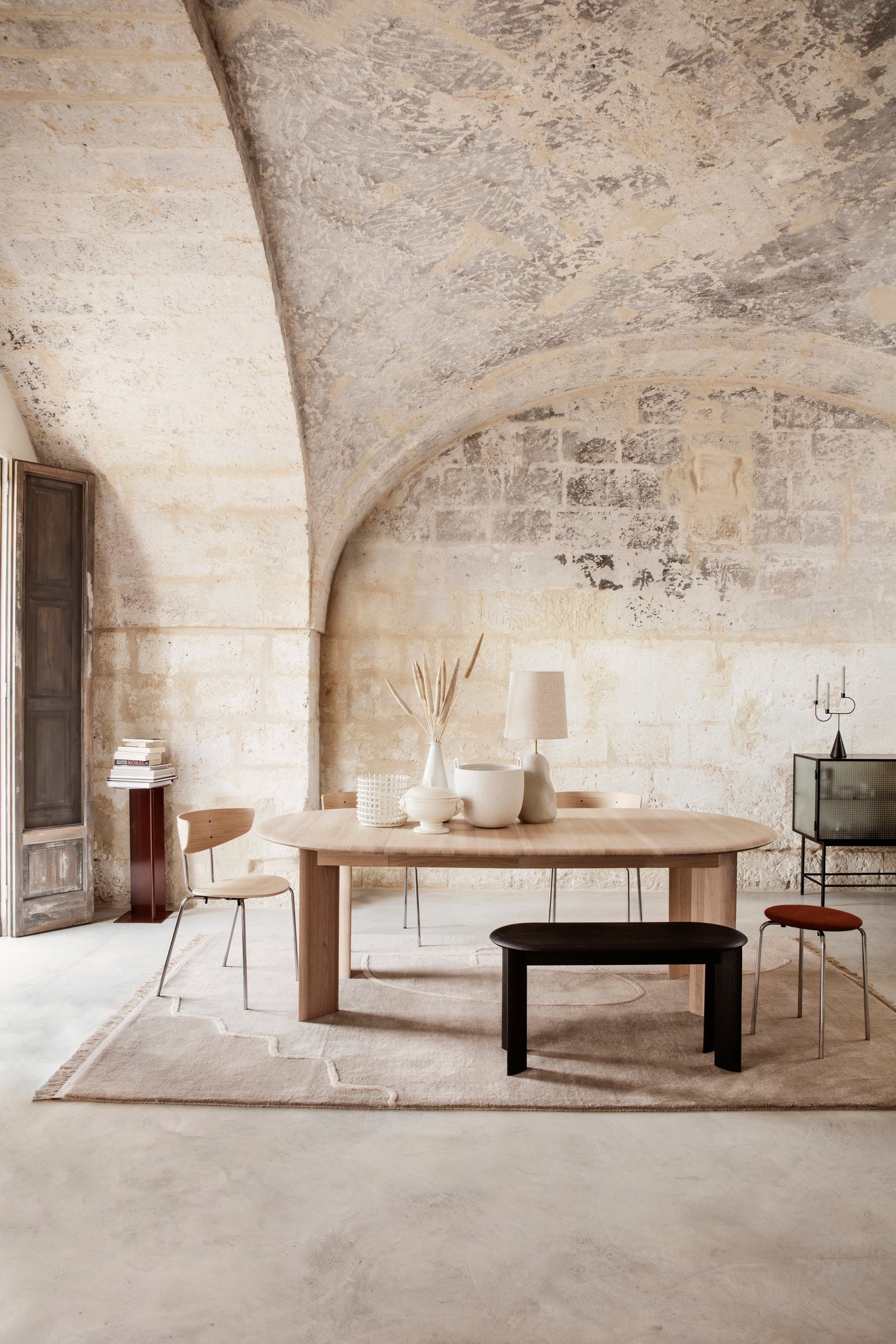Masă Bevel Extensibilă - White Oiled Oak