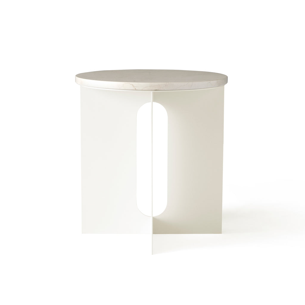 Androgyne Side Table Top - Crystal rose marble