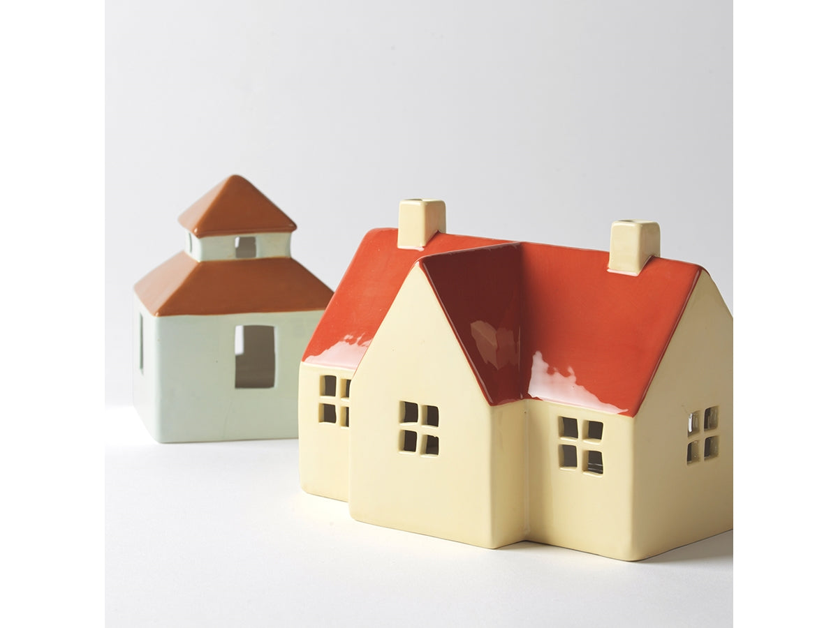 Deco House Bo Ceramic - Light Yellow / Pumkin Orange