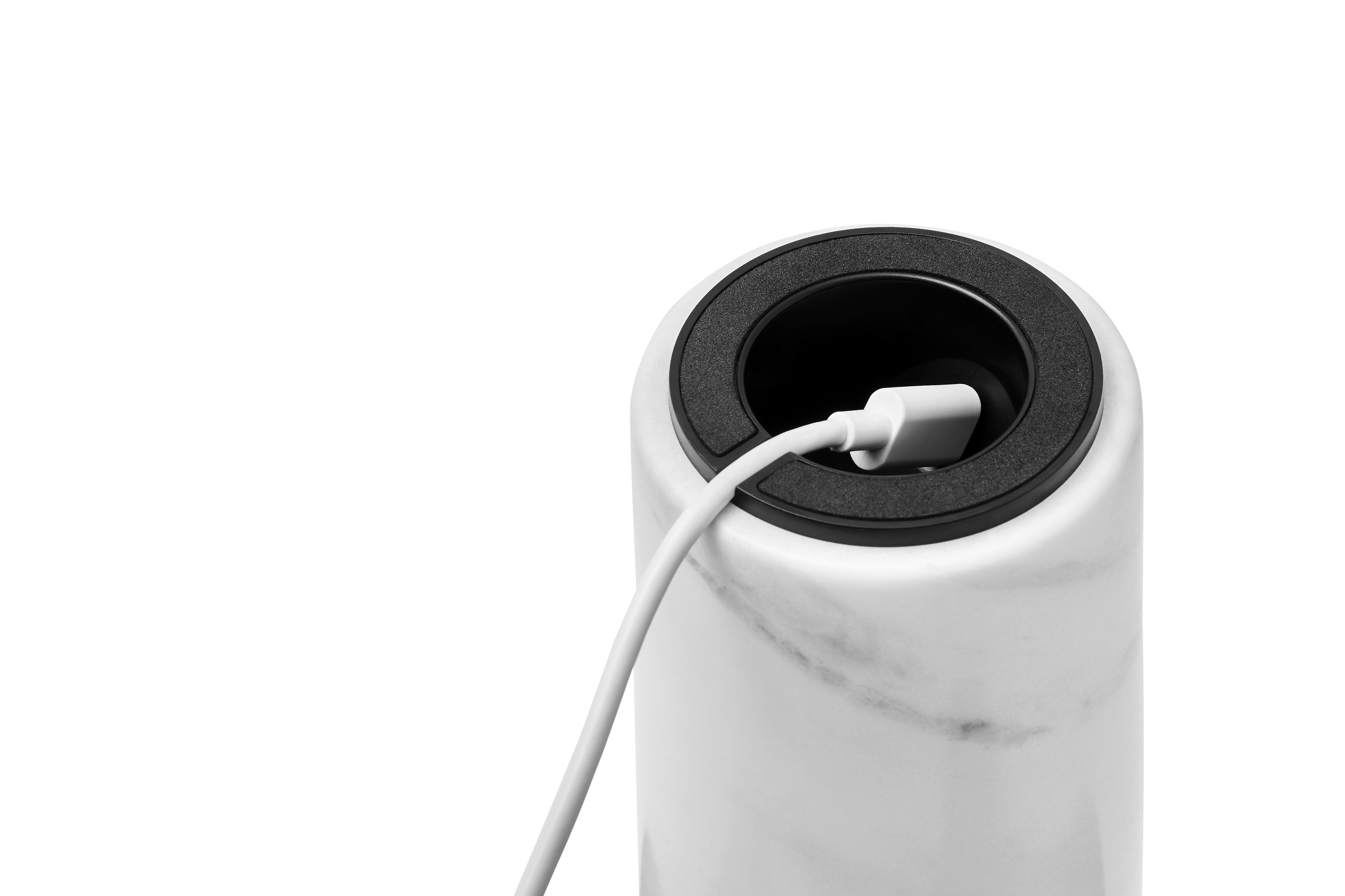 Kizu Portable Table Lamp - White Marble