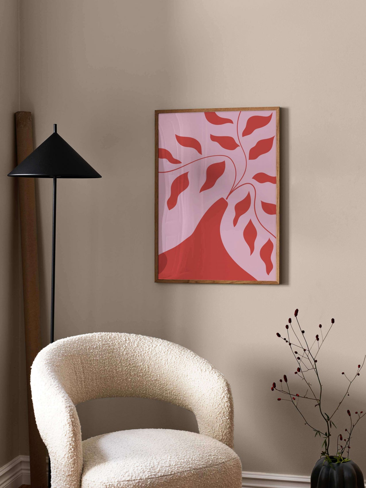 Red Wildflowers Poster