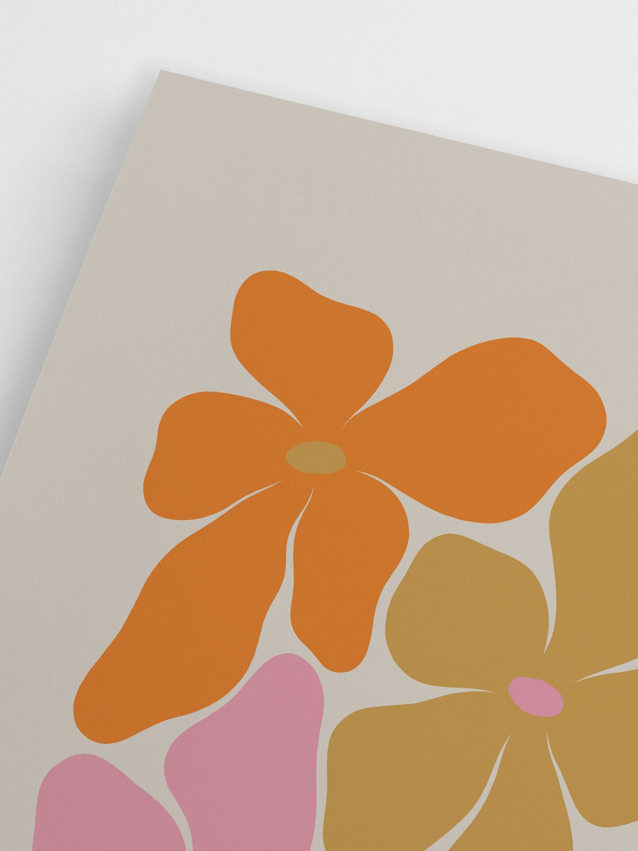 Spring Flowers Orange Poster
