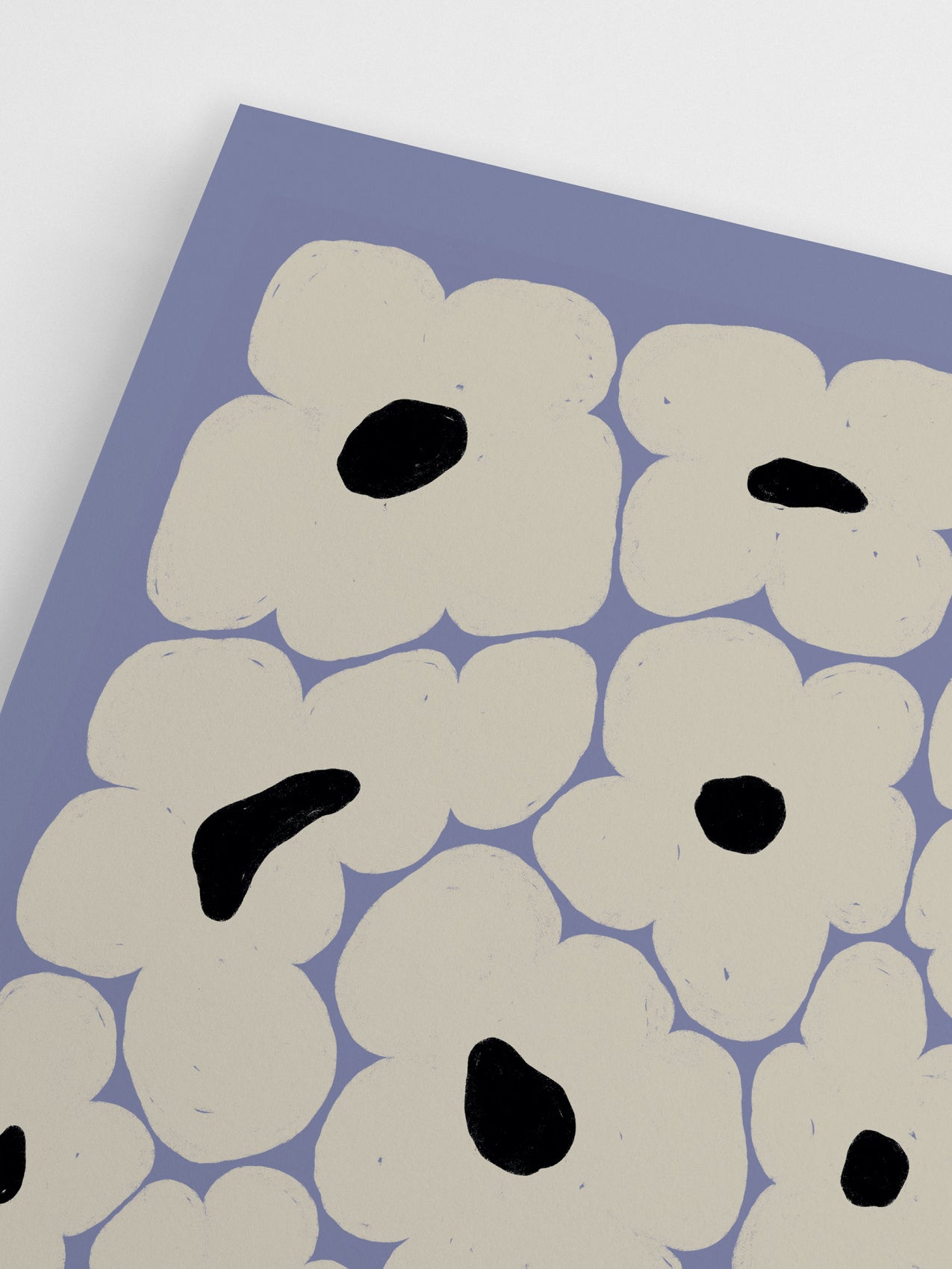 Flower Bed Blue Poster