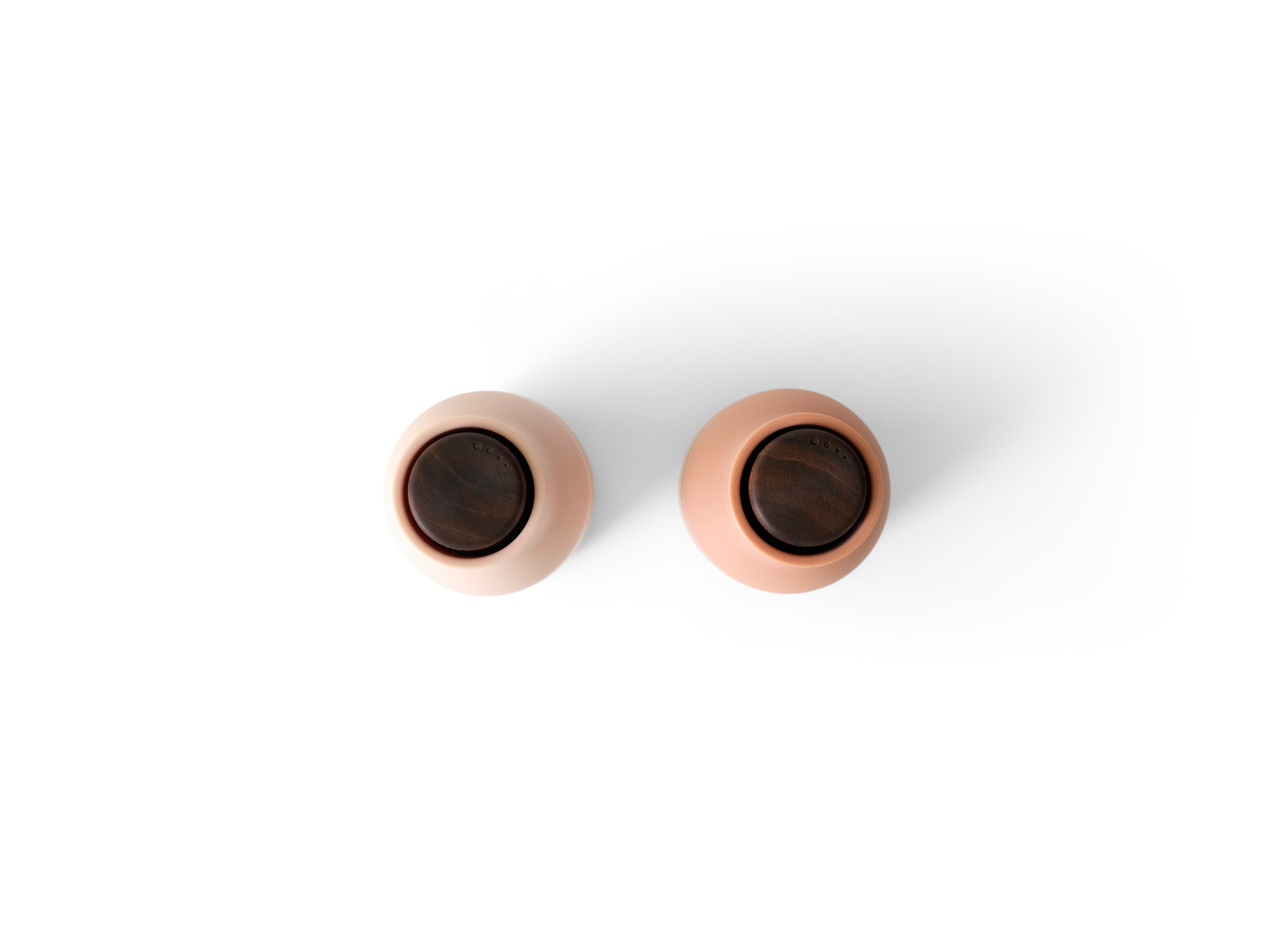 Bottle Grinder, 2-Piece - Nude with walnut lid